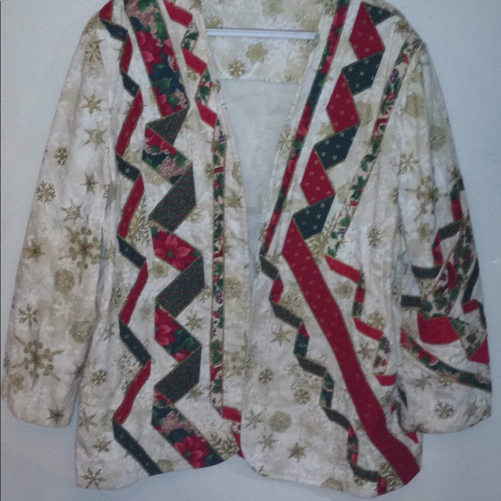 One of a kind "Ugly Christmas" handmade blazer L
